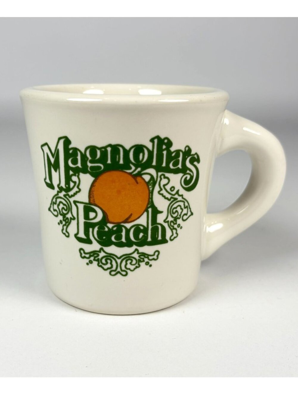 Vintage Restaurant Ware Diner Coffee Mug Magnolia's Peach Ceramic HF Coors